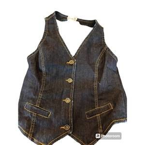 NEW BIANCO baby denim vest in black